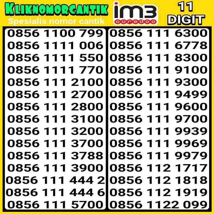 Nomor Cantik Indosat 11 Digit Indosat Im3 11 Digit A11