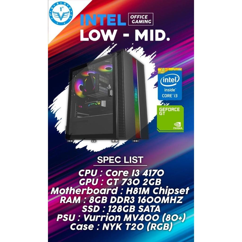 PC RAKITAN KOMPUTER MURAH INTEL CORE I3-4170 RAKITAN PC MID GAMING