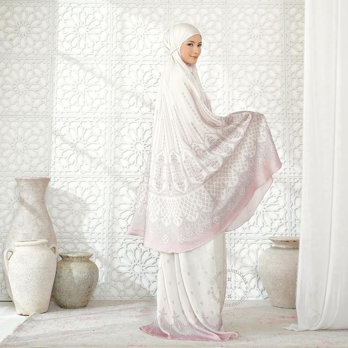 Mukena Travel Printing Miraya Frilly Lily