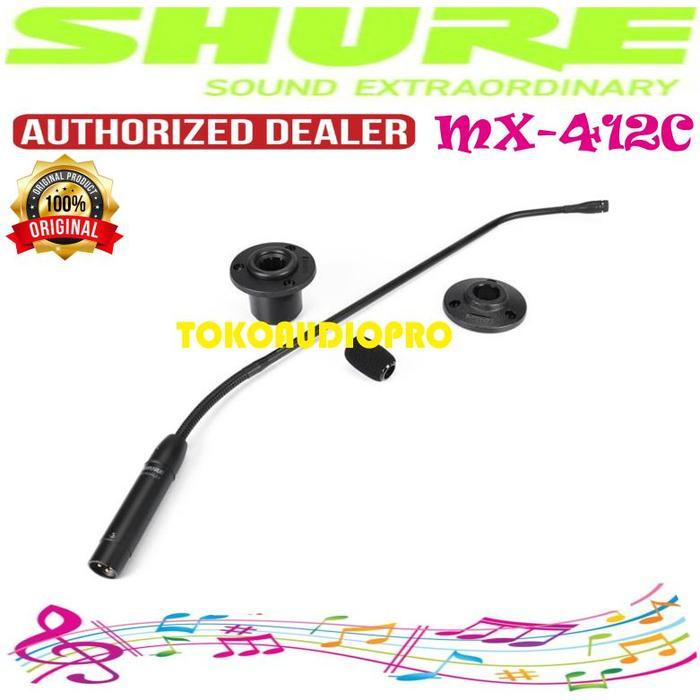 Shure Mx412C 12 Inch Cardioid Gooseneck Microphone With Preamp Mx-412C Co