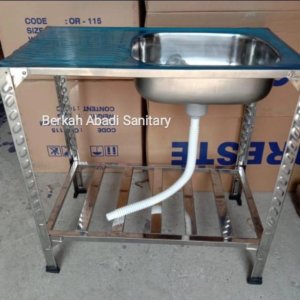 Rds - Bak Cuci Piring - Kictchen Sink Kaki Meja Rak Portable 1 Lubang