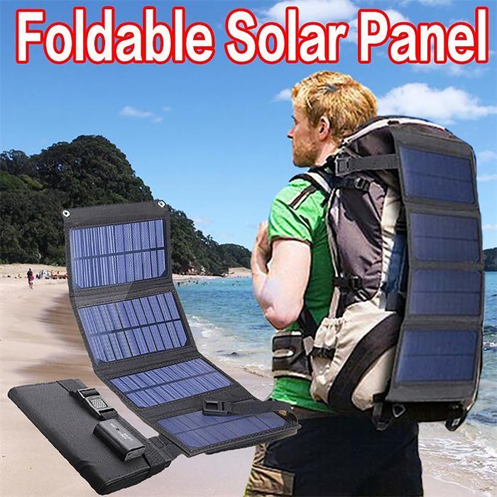 60W OUTDOOR SUNPOWER FOLDABLE SOLAR PANEL CELLS 5V USB PORTABLE SOLAR CHARGER BATTERY FOR MOBILE