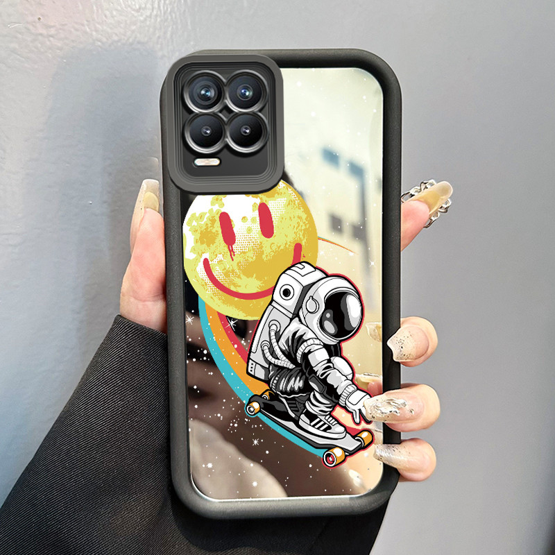 Casing Hp Untuk Realme 8 4G 8 5G 8 Pro 8s 5G Q3 Q3i V13 5G Narzo 30 5G Case astronot NASA Kesing cer