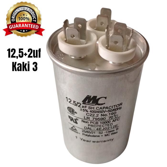 kapasitor capasitor ac original LG 3 kaki 1/2 pk