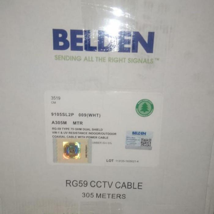 Kabel Cctv + Power Rg59 Belden / Belden Rg59 Cctv + Power