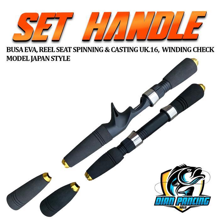 Set Handle Joran Busa Eva BC dan Spinning Custom Reel
