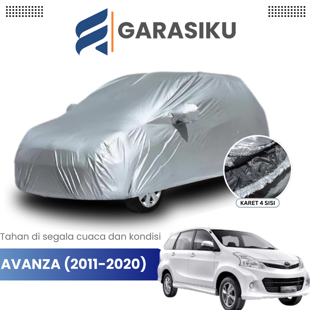 Cover Mobil Avanza (2011-2020) F-16 Silver Premium | Sarung Mobil Avanza (2011-2020) Tahan Air & Deb
