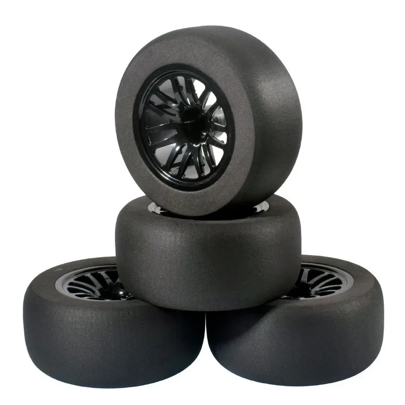 118 MM 4pcs RC Rubber Sponge Tires Tyre Wheel Rim for HSP 1:10 Monster Truck 88005 HSP 94111 94108