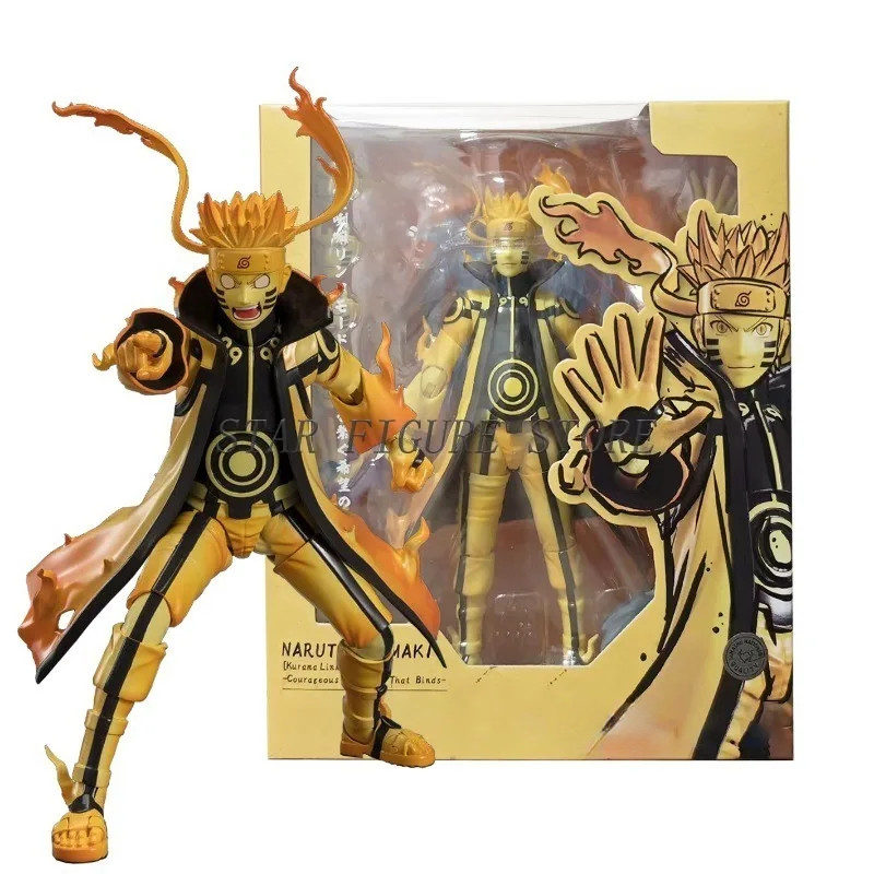 Anime Shf Uzumaki Naruto Action Figure Naruto Kurama Link Mode Courageous Strength That Binds