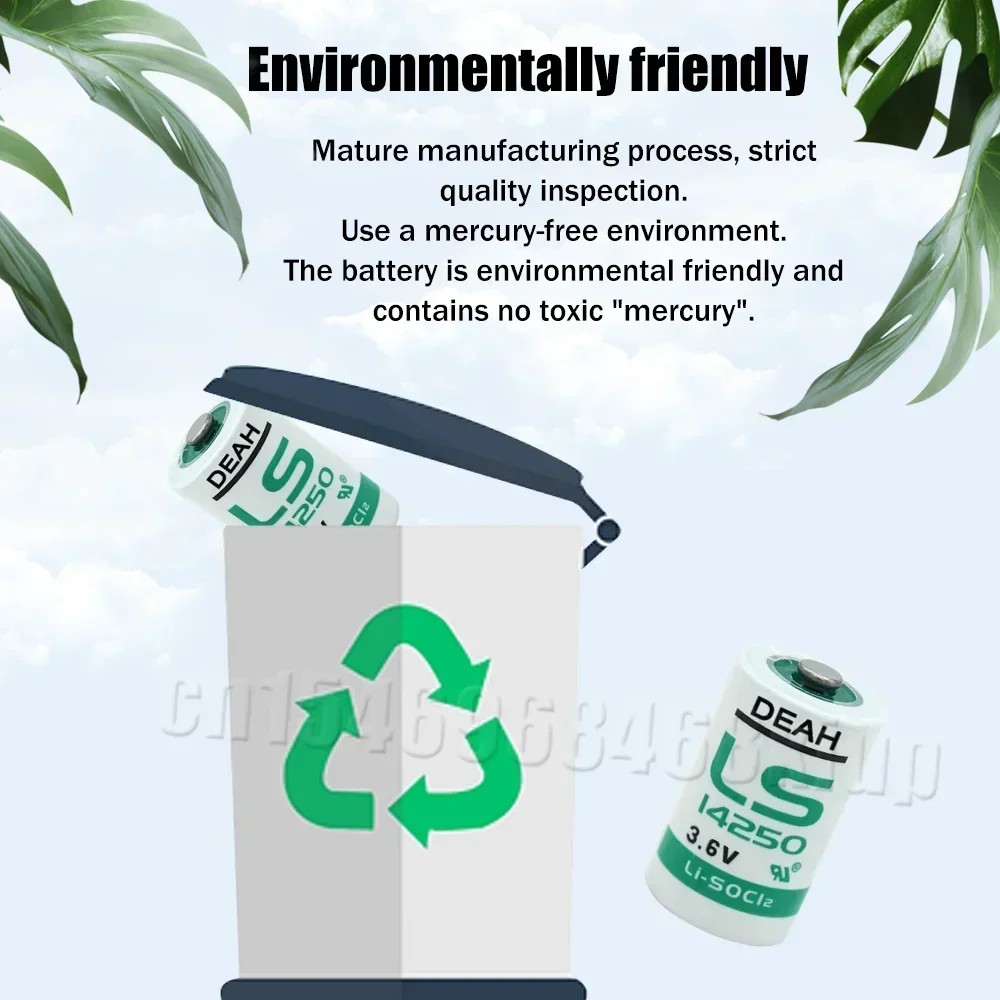 100PCS 100% New LS14250 R6 L14250 14250 1/2AA TL-5902 ER14250 3.6V Lithium Battery For CNC Machine