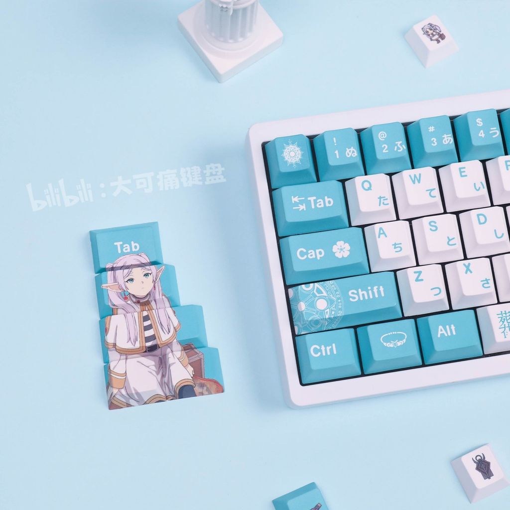 Frieren: Beyond Journey's End Theme Keycaps Game Key Cap Anime Keyca120 Key PBT DYE SUB Cherry MX