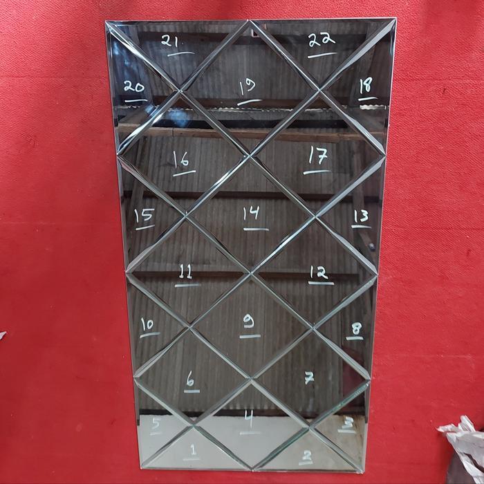 Kaca Cermin Bevel / Cermin dinding motif bevel / cermin hiasan dinding