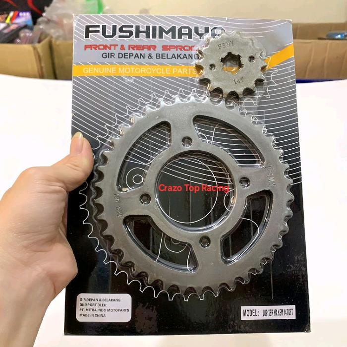 GEAR GIR SET FUSHIMAYA JUPITER MX NEW/JUPITER MX 135 (THN 2005-2014) UKURAN GIR 428-14T/38T