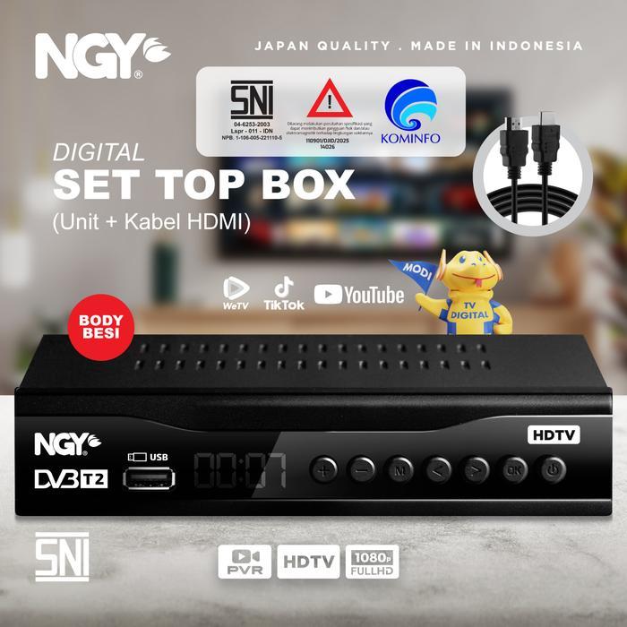 NGY Digital Set Top Box HD / STB Siaran DVB T2 Receiver NGY-801 NAGOYA