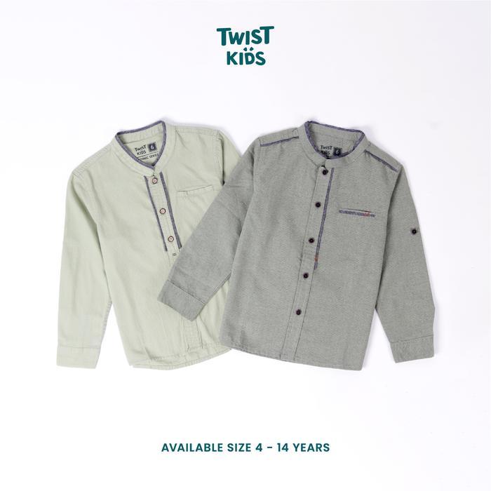 Twist Kids - Last Call Kemeja Koko Lengan Panjang Anak Laki-Laki Model Random Tbk