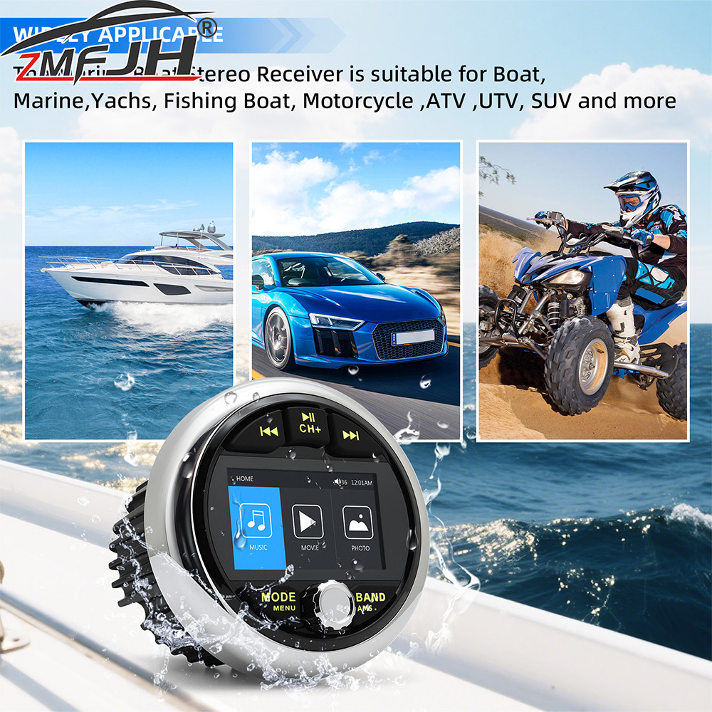 Terbaik Boat Marine MP3/MP5 Radio Player Media Audio Stereo Player Bluetooth-compatible FM AM receiv