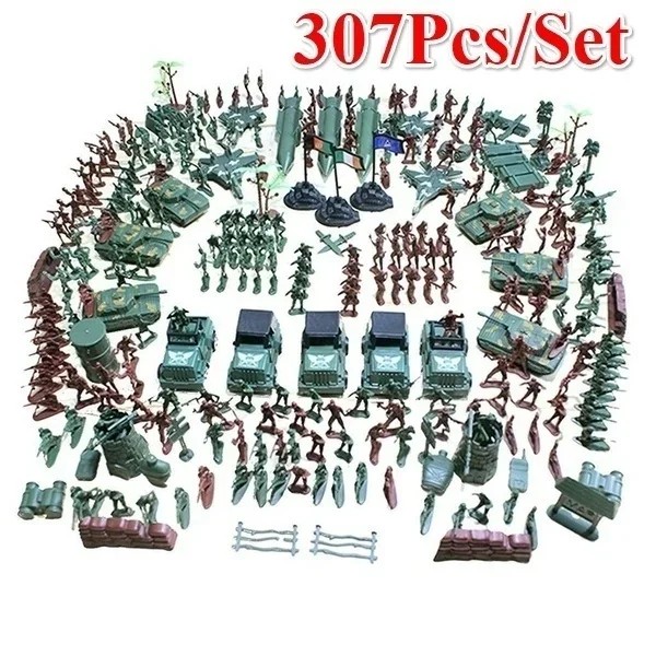 307Pcs/Set Military El Playset Toy Soldier Army Men 4Cm S Army Play Ature Figurines
