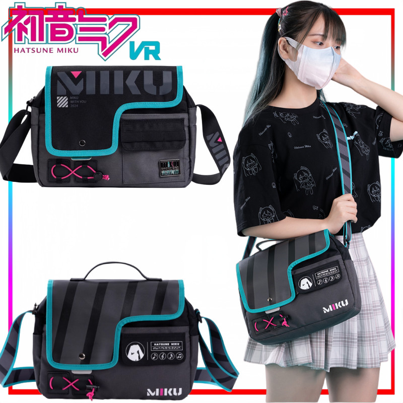 New Hatsune Miku Crossbody Bag Cartoon Hatsune Miku Magnetic Tote Bag Anime Goods Collaboration