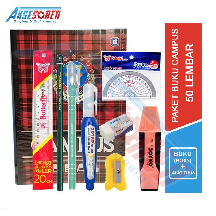 Paket Alat Tulis Sekolah [SMP/SMA/Kuliah] / 1 Set Alat Tulis Sekolah / Perlengkapan Alat Tulis Buku