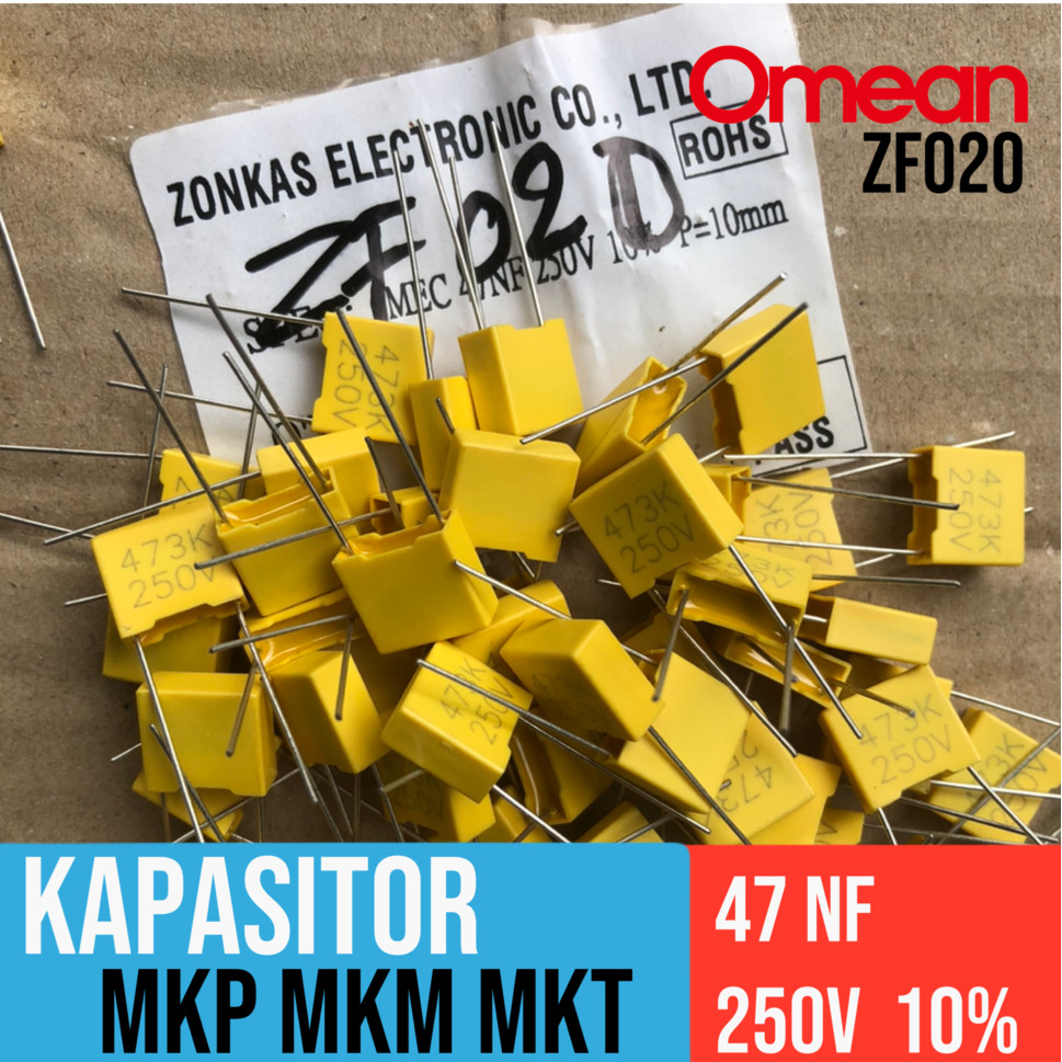 47NF 250V Kapasitor Film Zonkas MKM MKP MKT MEC  10% ROHS