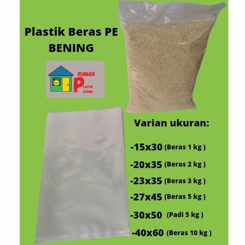 [] plastik beras 5kg/2kg/3kg/10kg Plastik packing beras tebal PE bening.