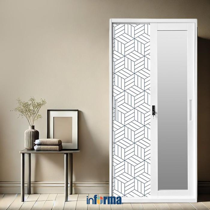 Informa Wilmer Lemari Pakaian 2 Pintu - Putih Penyimpanan Baju