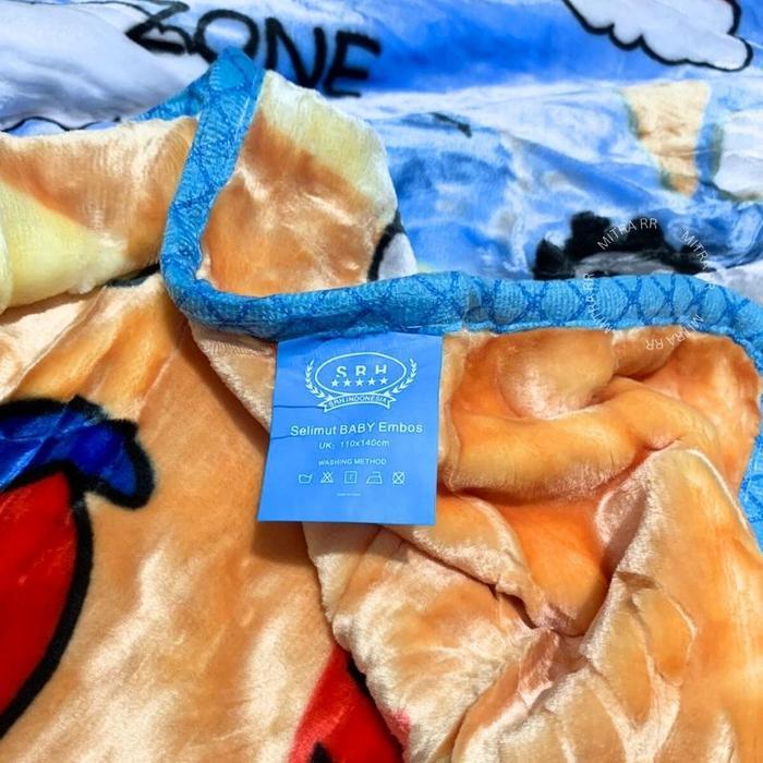 Selimut Bayi Srh Motif Embos Lucu Selimut Polyester Halus Lembut 110 X 140Cm Free Tas Terlaris