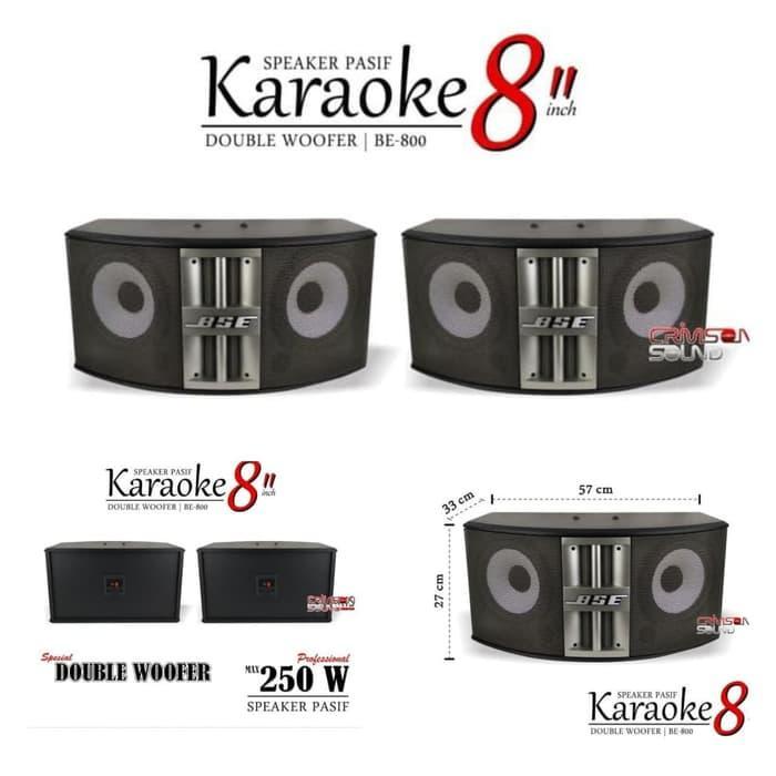 speaker karaoke pasif  8 inch CRIMSON Original