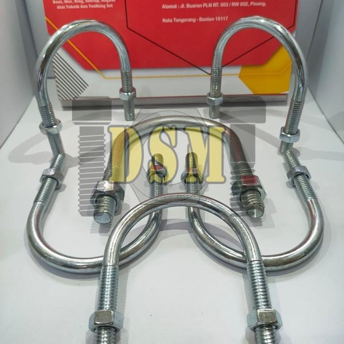 Promo Galvanis / M10 U Bolt 3/8x6" / Klem U 6 Inch (150 MM)