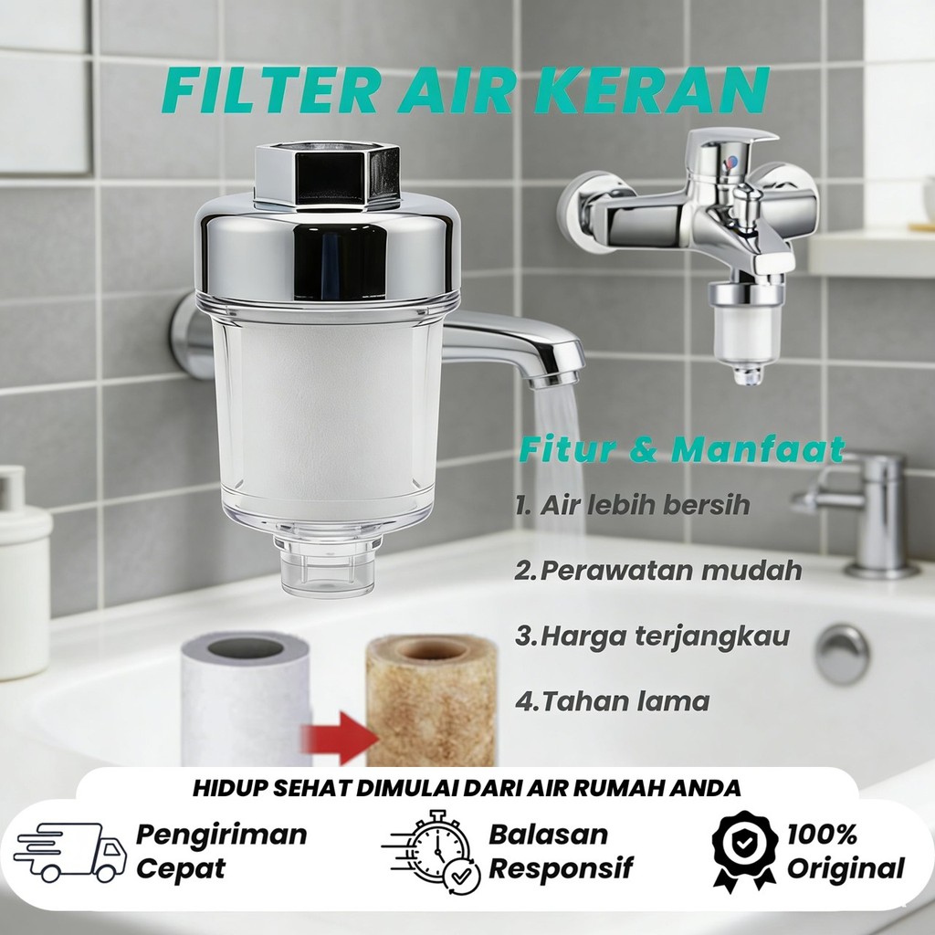 Water Purifier Filter Saringan Air Shower Mandi