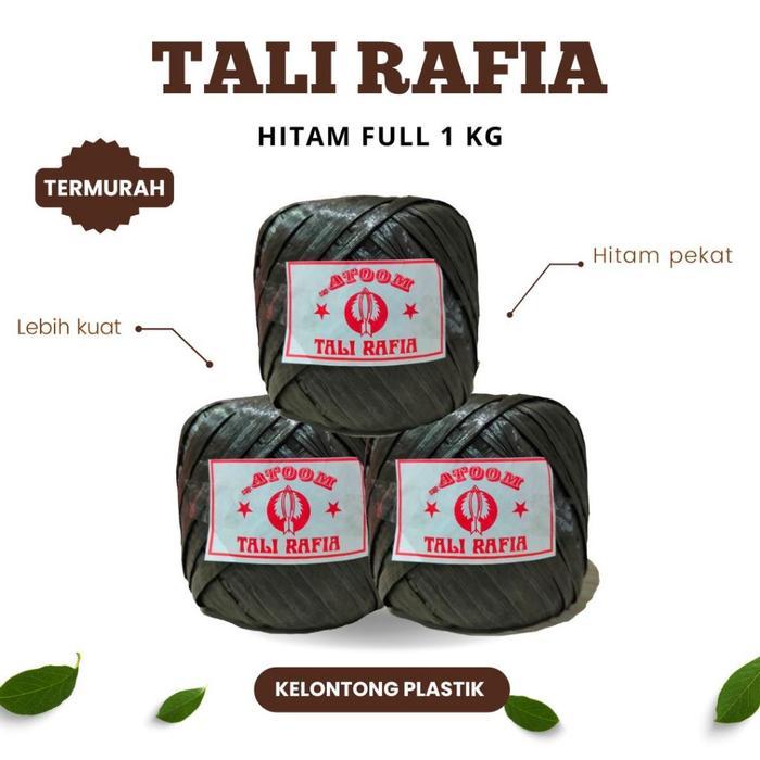 TALI RAFIA HITAM GULUNGAN BESAR