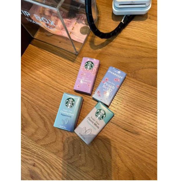 STARBUCKS THAILAND PERMEN MINT PEACH BERRY PEPPERMINT