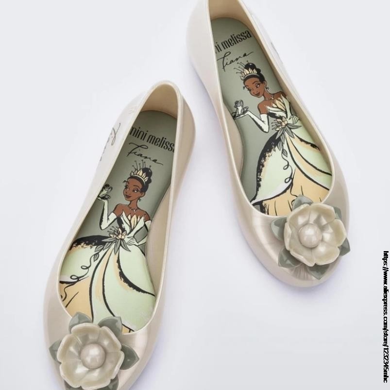 Sandal Jelly Anak Perempuan Besar Melissa Mini Musim Panas Sandal Lucu Anak-anak Cosplay Putri Putih