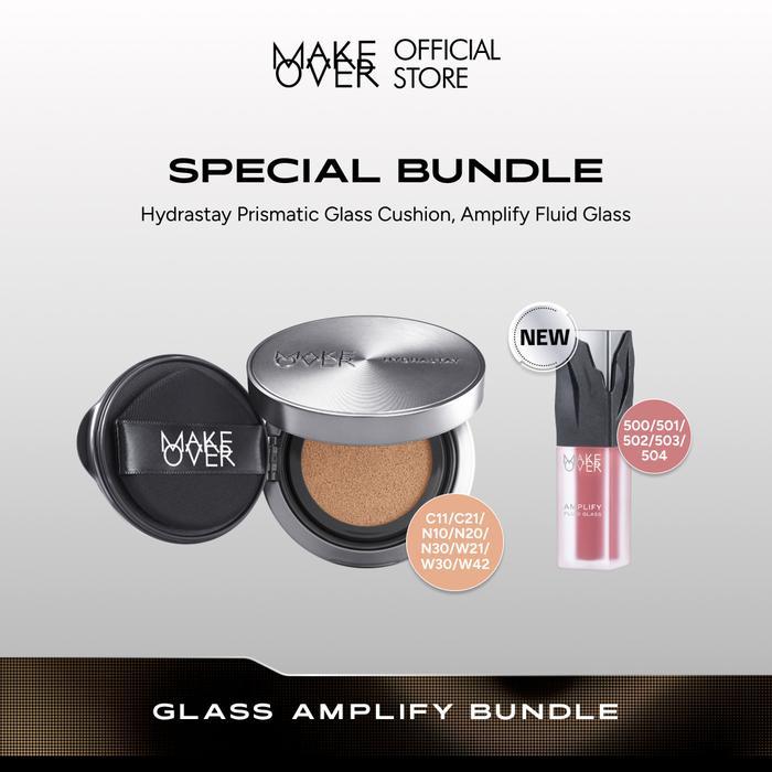 Make Over Glass Amplify Bundle: New! Amplify Glass Fluid + Hydrastay Prismatic Glass Cushion - Paket