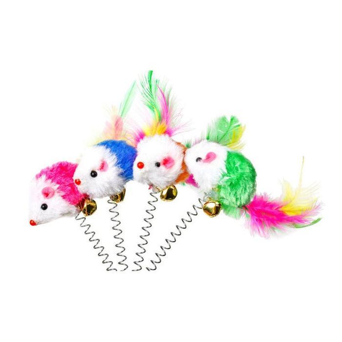 Mainan Kucing Interaktif Tikus Pegas/ Tikus Per/ Pegas