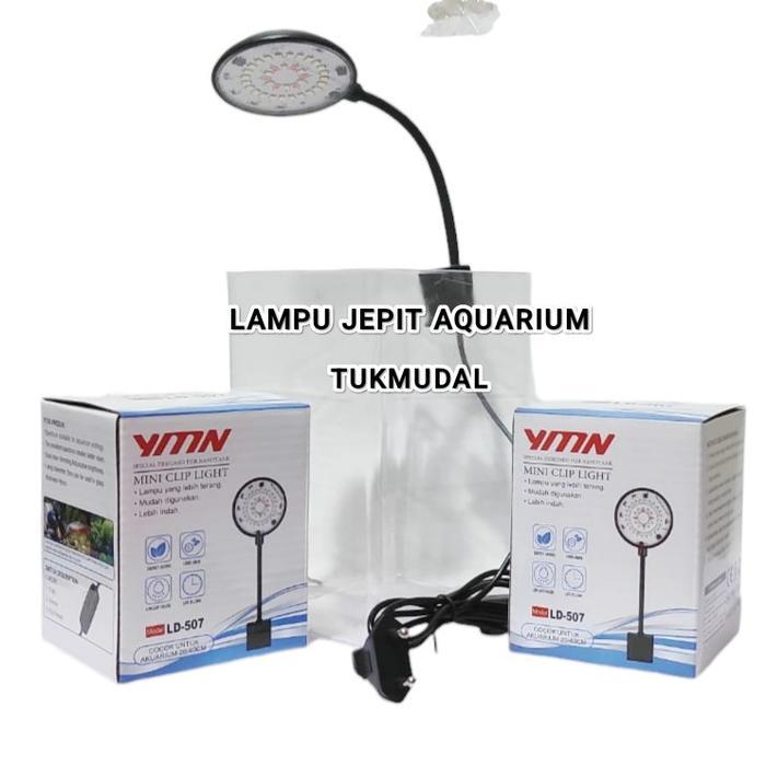 Lampu Jepit Aquarium Aquascape Lampu Led Aquarium Bulat 3X Ganti Warna