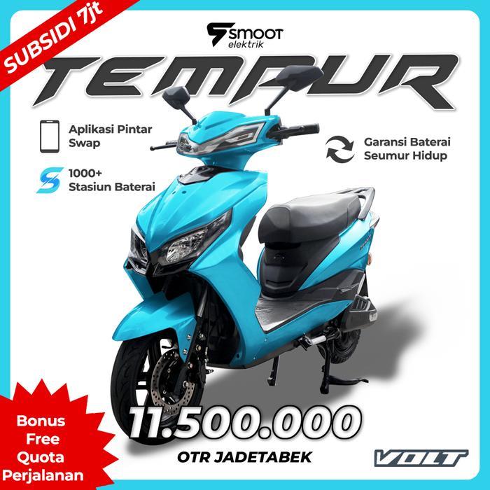 Smoot Tempur Facelift Sepeda Motor Listrik 1500W Subsidi OTR Jadetabek - Non Subsidi