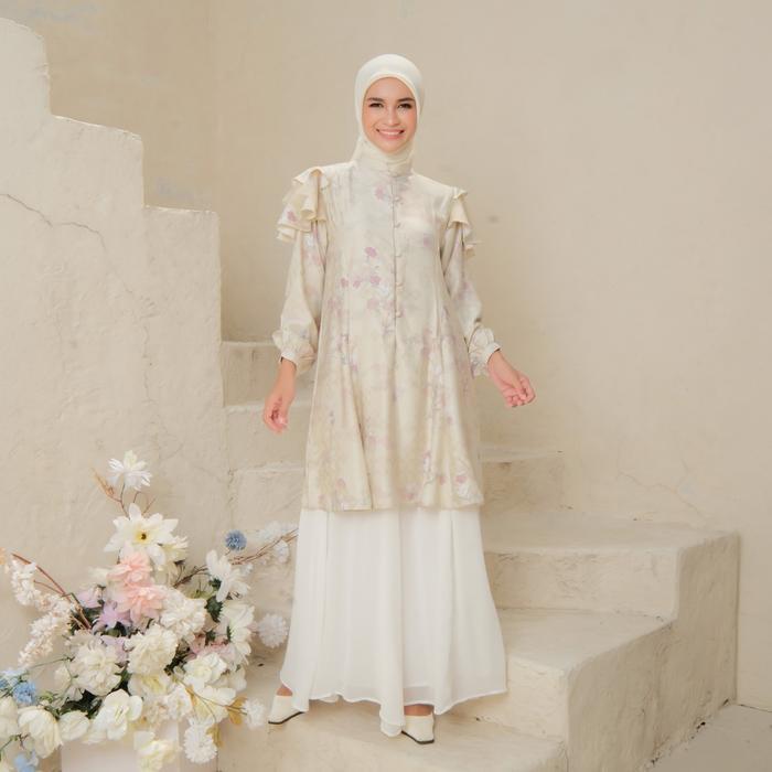 GIYOMI ID - Raya Alodia Tunic / Tunik Wanita / Tunik bahan Fine Poly / Baju Atasan Wanita
