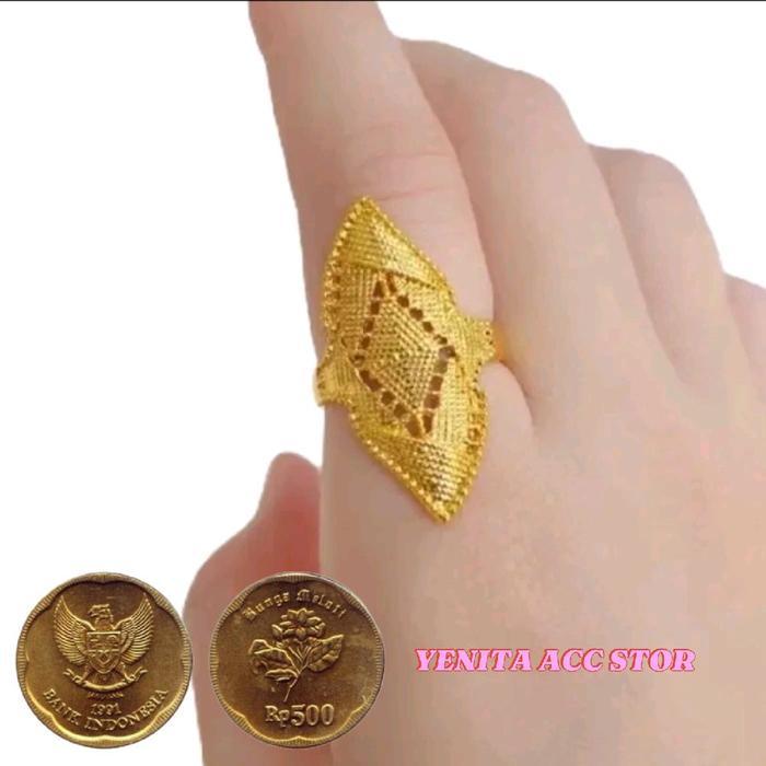 cincin koin mewah seperti emas asli 1991