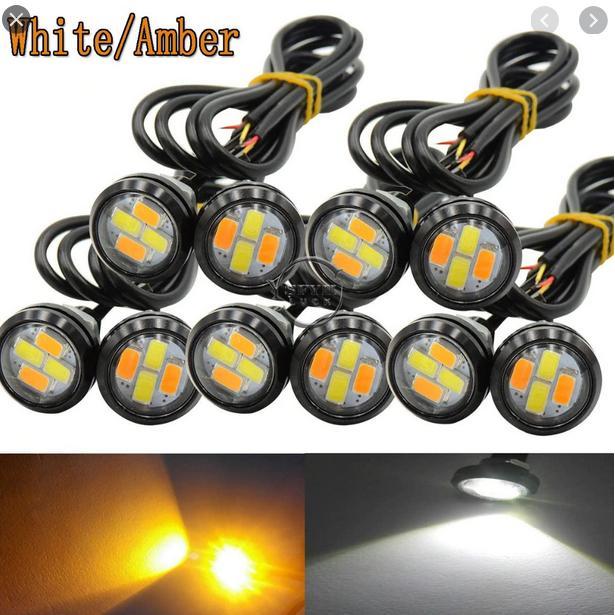 "New" Lampu LED MATA ELANG 2 WARNA 2in1 Eagle Eyes Eye Senja Sen Mobil Motor