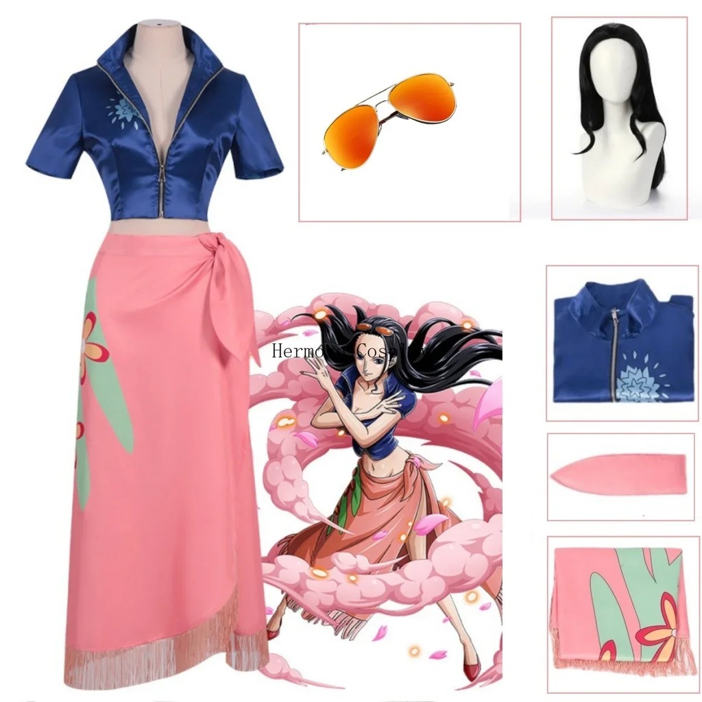 Anime Cosplay Costume Dress Outfits Nico Robin Cosplay Costume Es Party Wig Suit Costumes For Girl