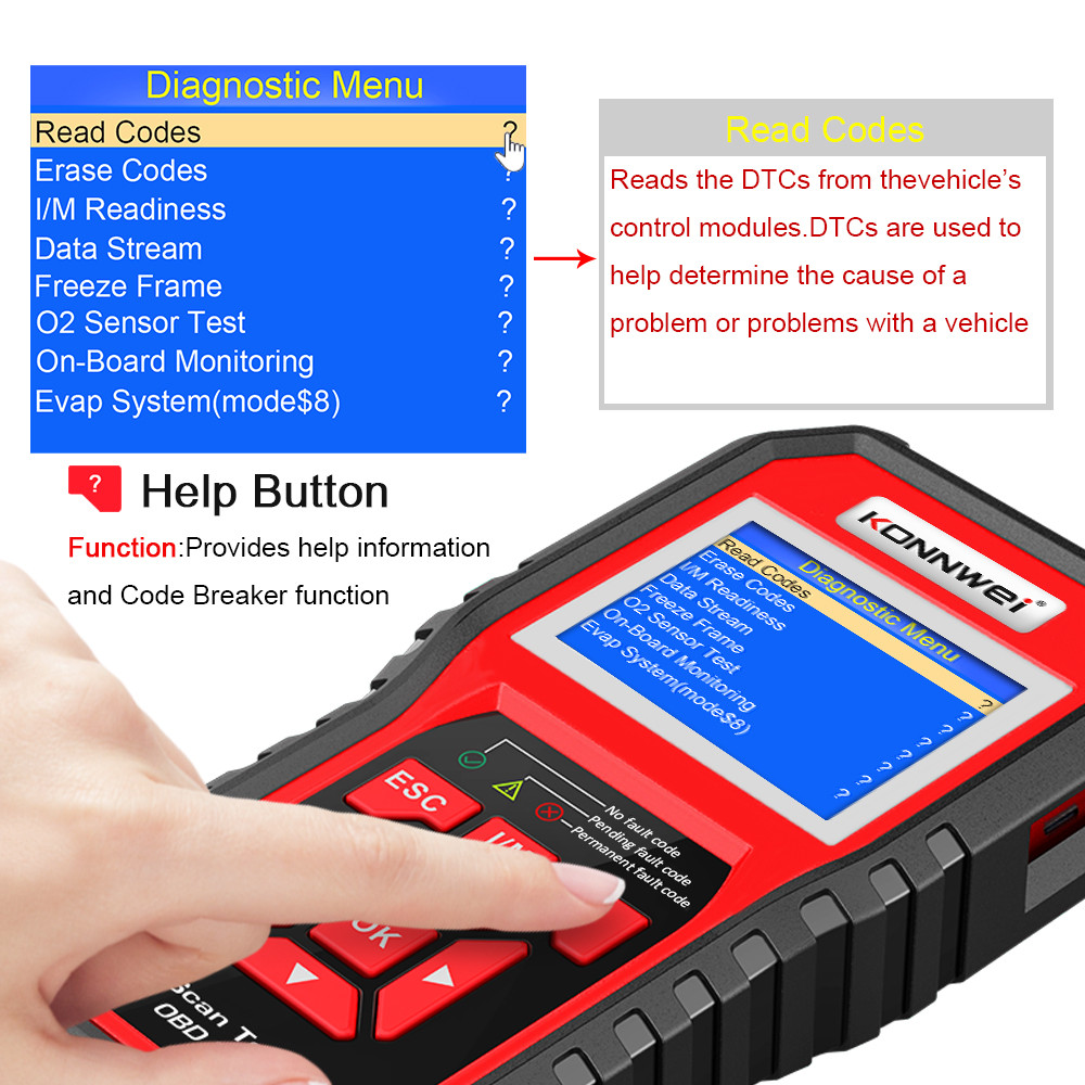 Obd2 Scanner Diagnostic Scanner KONNWEI KW850 Full Function Car Diagnosis Tool Auto Scanner