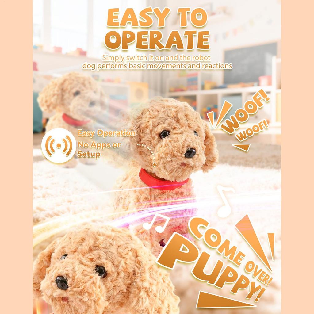 Simulation Electronic PetDog Toy Walking Interactive Dog Plush Doll Toys Touch Sensing Ai Robot Dog