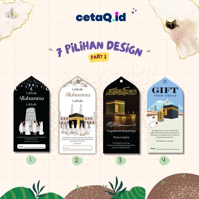 Hangtag Haji Hang tag Souvenir Haji Umrah [CUSTOM ORDER] Handtag Tasyakuran Hajj umroh oleh - oleh