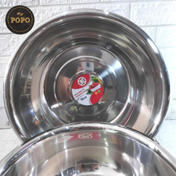 Baskom Korea Stainless Besar Mega Jumbo Mixing Bowl Adonan Makanan