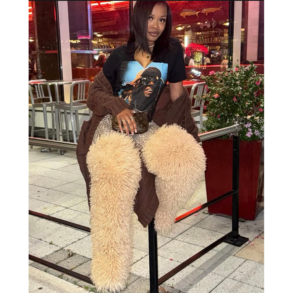 Women'S Thigh High Mongolian Boots High Boots Winter New Fox Fur Snow Boots Women'S Boots Leg Warm