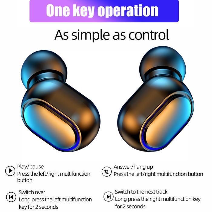 Jovitech Tws Earphone Bluetooth Wireless Earbuds Digital Display Touch Control Waterproof T10