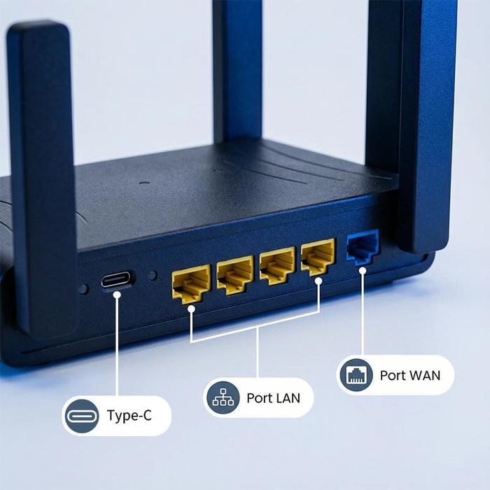 New Best Quality 100% Original Router Wifi 6 Dengan 6 Antena Dan Kecepatan 1200Mbps, Dilengkapi