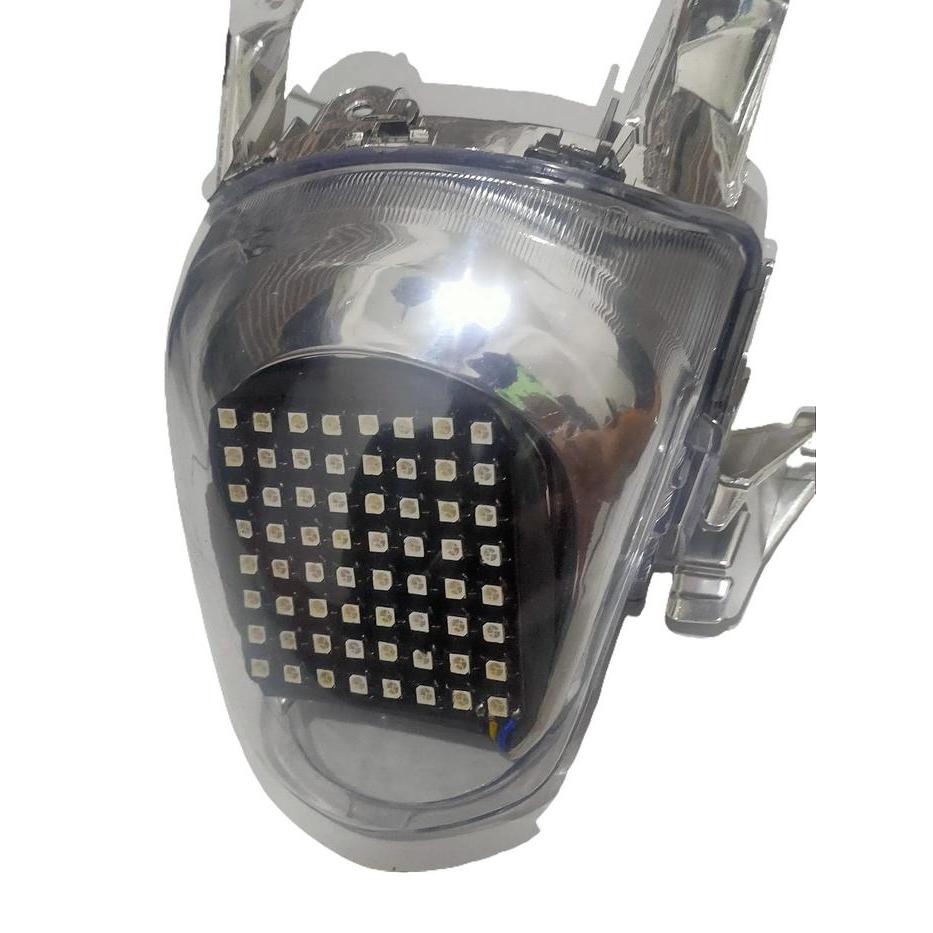 Stoplamp RGB running text wifi Lampu belakang Motor Scoopy Motorcycle