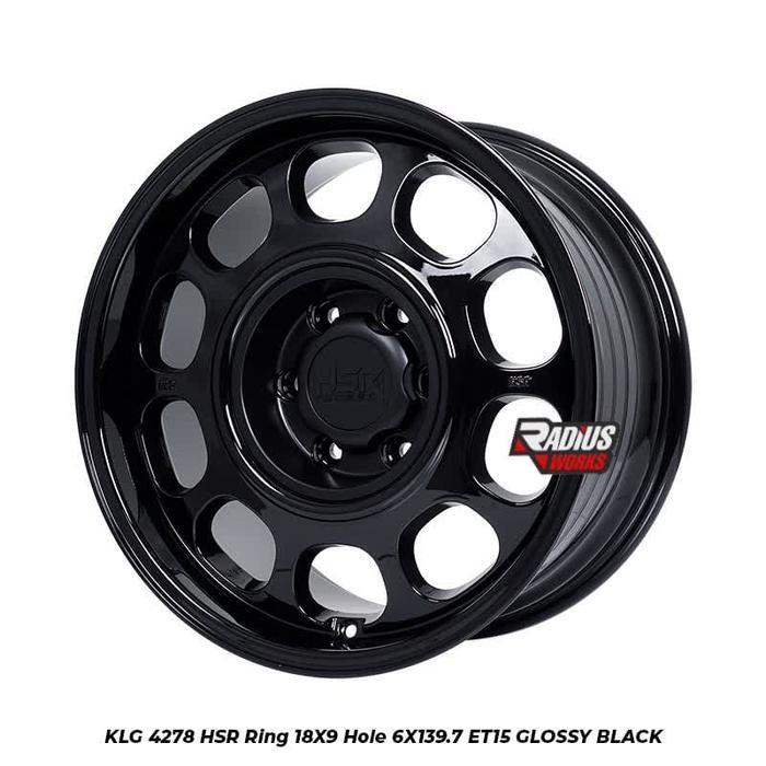 velg mobil kaleng model terbaru hsr klg r18 for pajero, hilux, strada - silver, ring 18